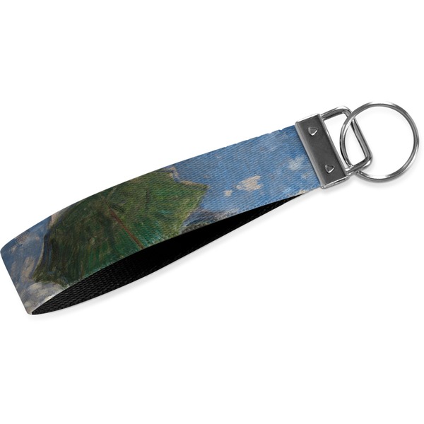 Custom Promenade Woman by Claude Monet Webbing Keychain Fob - Large