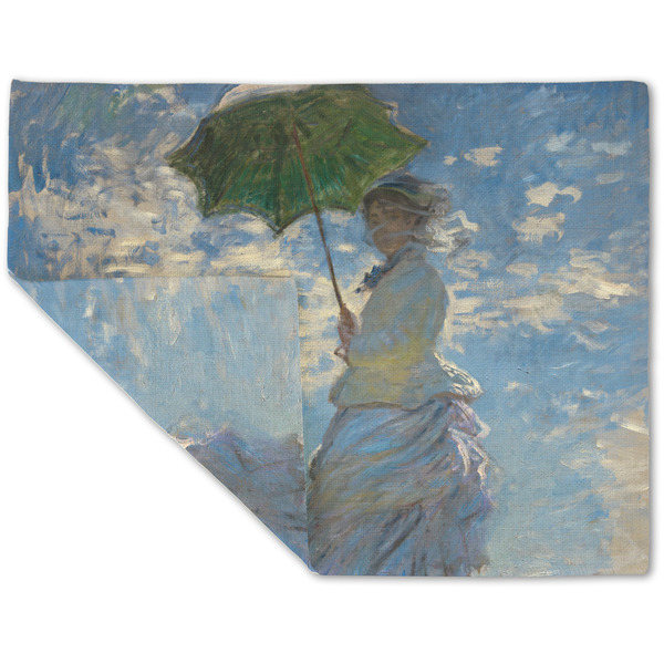 Custom Promenade Woman by Claude Monet Double-Sided Linen Placemat - Single