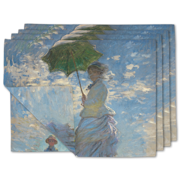 Custom Promenade Woman by Claude Monet Double-Sided Linen Placemat - Set of 4