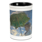 Promenade Woman by Claude Monet Ceramic Pencil Holders - Black