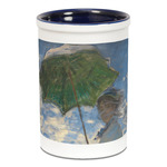 Promenade Woman by Claude Monet Ceramic Pencil Holders - Blue