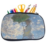 Promenade Woman by Claude Monet Neoprene Pencil Case - Medium