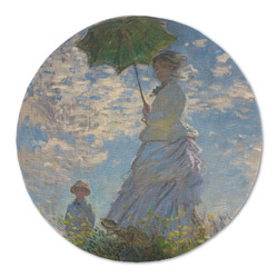 Promenade Woman by Claude Monet Round Linen Placemat - Single Sided