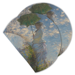 Promenade Woman by Claude Monet Round Linen Placemat - Double Sided - Set of 4