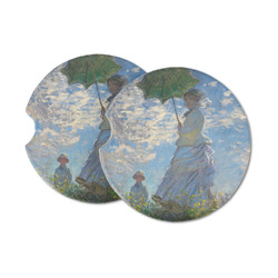 Promenade Woman by Claude Monet Sandstone Car Coasters - Set of 2