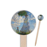 Promenade Woman by Claude Monet 6" Round Wooden Food Picks - Double Sided