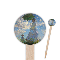 Promenade Woman by Claude Monet 6" Round Wooden Food Picks - Single Sided