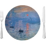 Impression Sunrise by Claude Monet 10" Glass Lunch / Dinner Plates - Single or Set
