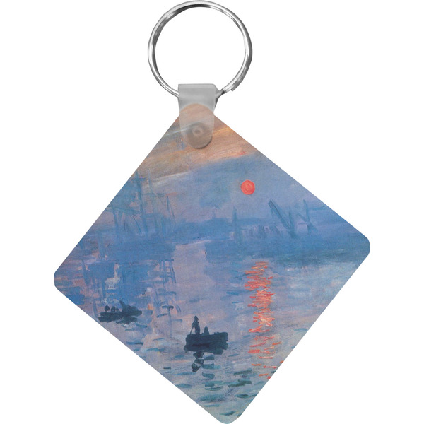 Custom Impression Sunrise by Claude Monet Diamond Plastic Keychain