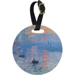 Impression Sunrise by Claude Monet Plastic Luggage Tag - Round