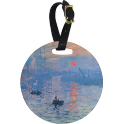 Impression Sunrise by Claude Monet Plastic Luggage Tag - Round