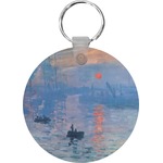 Impression Sunrise by Claude Monet Round Plastic Keychain