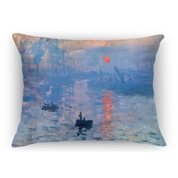 Impression Sunrise by Claude Monet Rectangular Throw Pillow Case