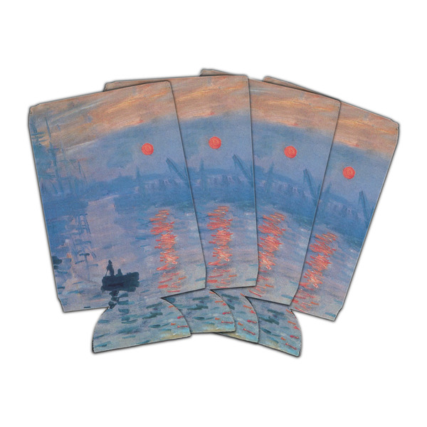 Custom Impression Sunrise by Claude Monet Can Cooler (16 oz) - Set of 4