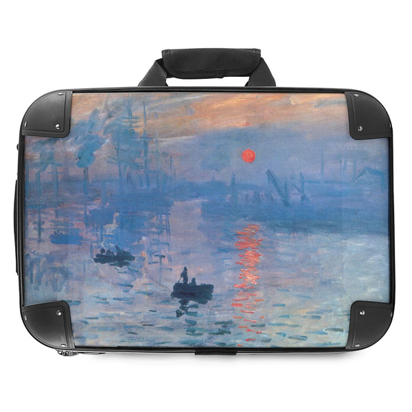 Custom Impression Sunrise by Claude Monet Hard Shell Briefcase - 18"