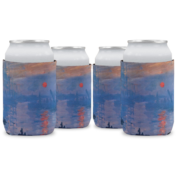 Custom Impression Sunrise by Claude Monet Can Cooler (12 oz) - Set of 4