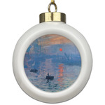 Impression Sunrise by Claude Monet Ceramic Ball Ornament