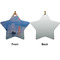 Impression Sunrise by Claude Monet Ceramic Flat Ornament - Star Front & Back (APPROVAL)