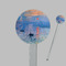 Impression Sunrise by Claude Monet Clear Plastic 7" Stir Stick - Round - Closeup