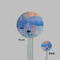 Impression Sunrise by Claude Monet Clear Plastic 7" Stir Stick - Round - Front & Back