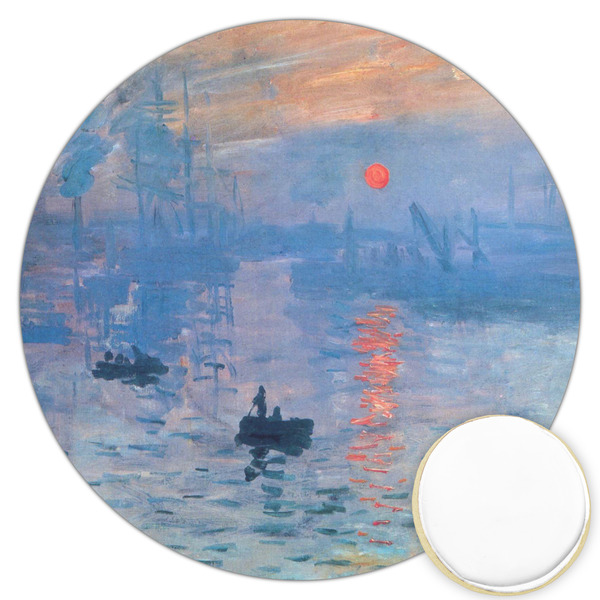 Custom Impression Sunrise by Claude Monet Printed Cookie Topper - 3.25"