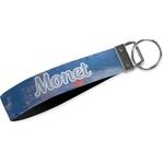 Impression Sunrise by Claude Monet Wristlet Webbing Keychain Fob