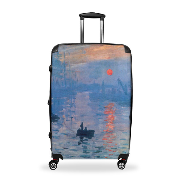 Custom Impression Sunrise by Claude Monet Suitcase - 28" Large - Checked