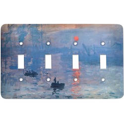 Impression Sunrise by Claude Monet Light Switch Cover (4 Toggle Plate)