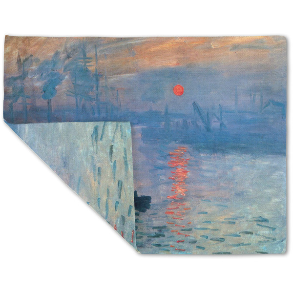 Custom Impression Sunrise by Claude Monet Double-Sided Linen Placemat - Single