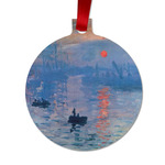 Impression Sunrise by Claude Monet Metal Ball Ornament - Double Sided