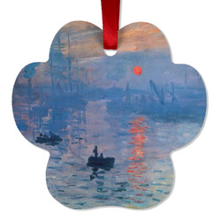 Impression Sunrise by Claude Monet Metal Paw Ornament - Double Sided