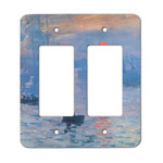 Impression Sunrise by Claude Monet Rocker Style Light Switch Cover - Two Switch