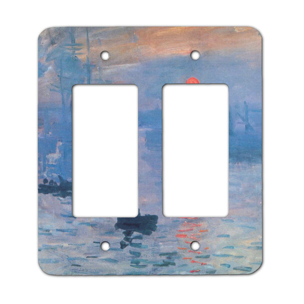 Custom Impression Sunrise by Claude Monet Rocker Style Light Switch Cover - Two Switch