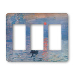 Impression Sunrise by Claude Monet Rocker Style Light Switch Cover - Three Switch