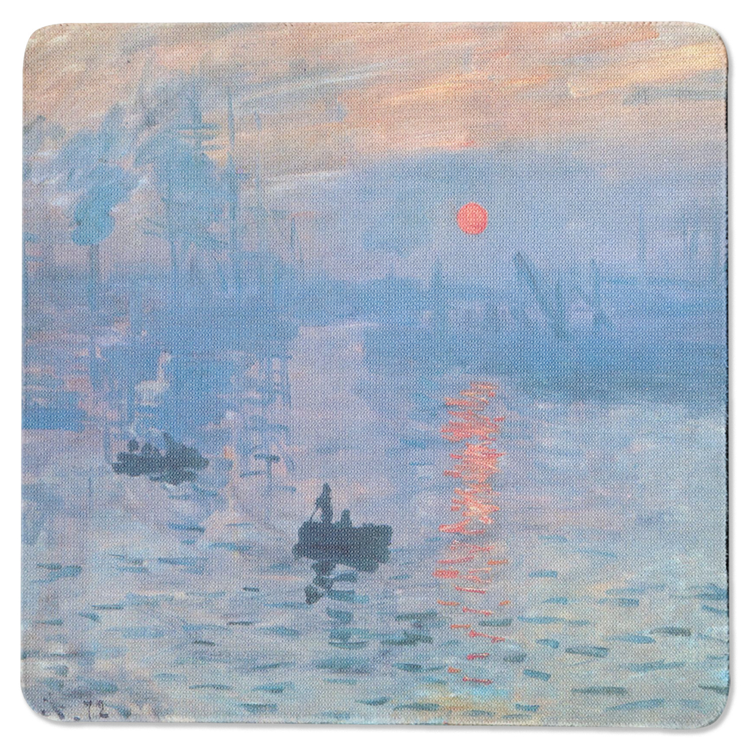 Custom Impression Sunrise by Claude Monet Rubber Backed Coaster ...