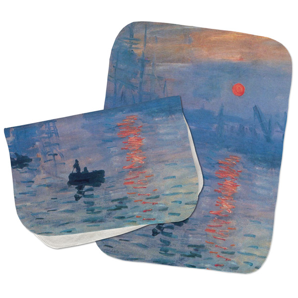 Custom Impression Sunrise by Claude Monet Burp Cloths - Fleece - Set of 2