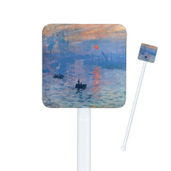 Impression Sunrise by Claude Monet Square Plastic Stir Sticks - Single Sided