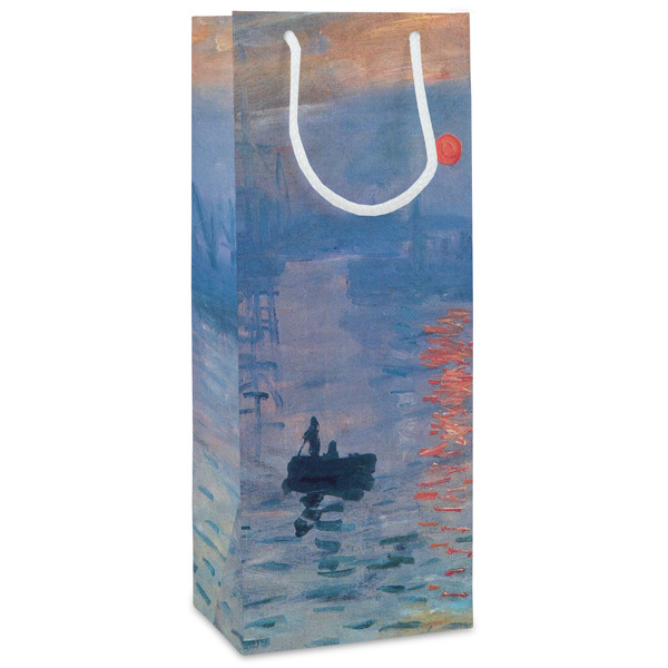 Custom Impression Sunrise by Claude Monet Wine Gift Bags - Matte