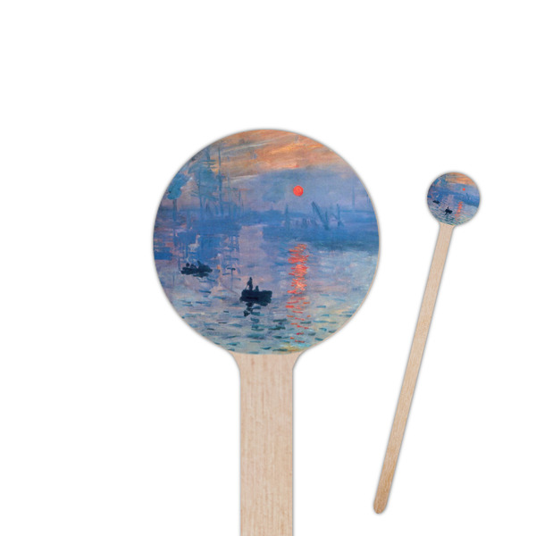 Custom Impression Sunrise by Claude Monet Round Wooden Stir Sticks