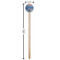 Impression Sunrise by Claude Monet Wooden 7.5" Stir Stick - Round - Dimensions