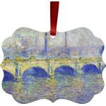 Waterloo Bridge by Claude Monet Metal Frame Ornament - Double Sided