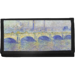 Waterloo Bridge by Claude Monet Canvas Checkbook Cover