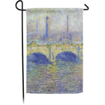 Waterloo Bridge by Claude Monet Small Garden Flag - Single Sided