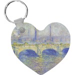 Waterloo Bridge by Claude Monet Heart Plastic Keychain