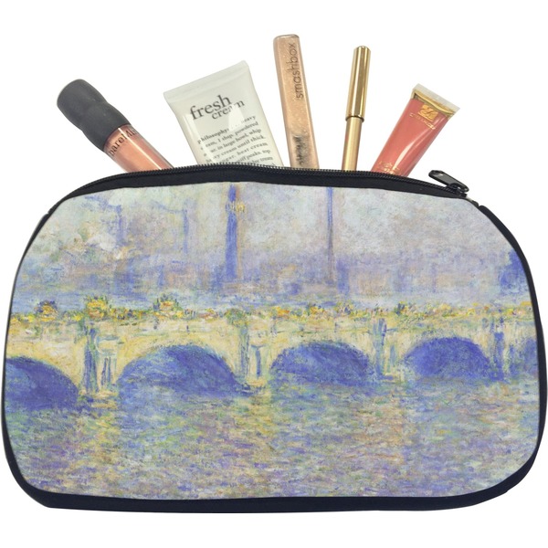 Custom Waterloo Bridge by Claude Monet Makeup / Cosmetic Bag - Medium