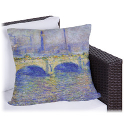 Waterloo Bridge by Claude Monet Outdoor Pillow - 18"