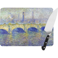 Waterloo Bridge by Claude Monet Rectangular Glass Cutting Board