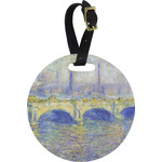 Waterloo Bridge by Claude Monet Plastic Luggage Tag - Round