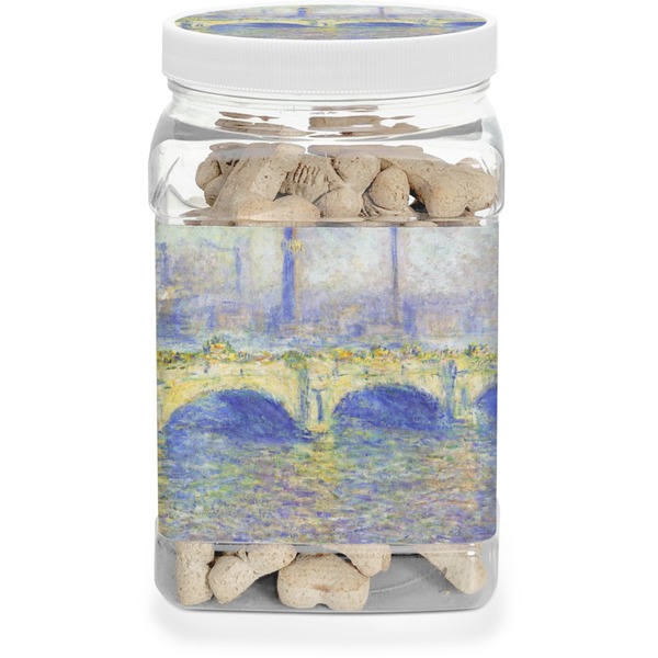 Custom Waterloo Bridge by Claude Monet Dog Treat Jar