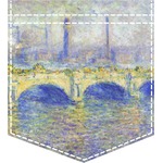 Waterloo Bridge by Claude Monet Iron On Faux Pocket